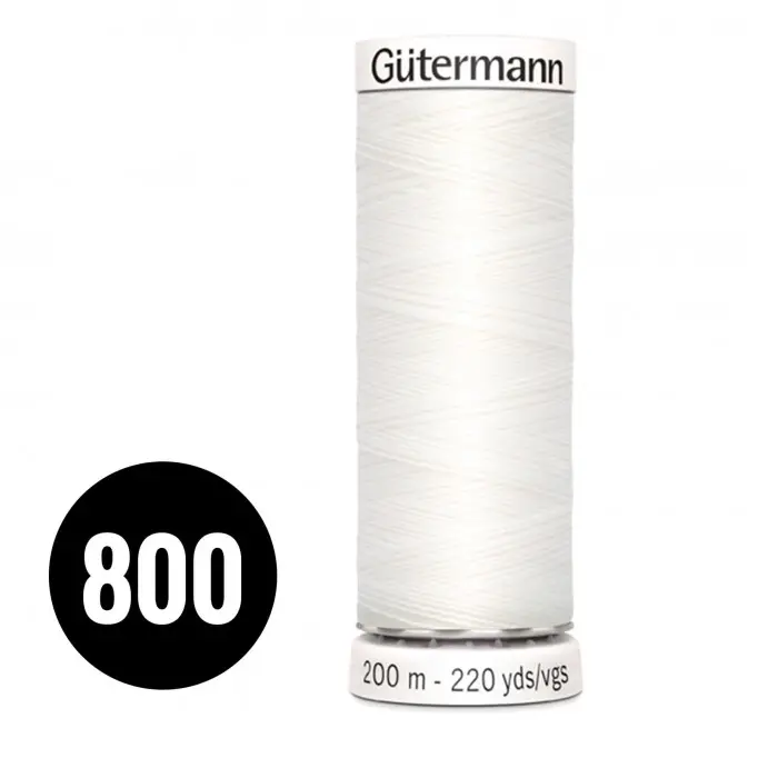 Gütermann Sew-All Thread White 200M (800) - (Sewing Threads)