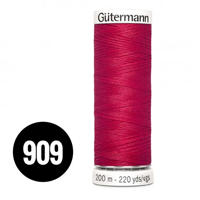 Gütermann 909 Varmt Rød 200M - (Sytråd)