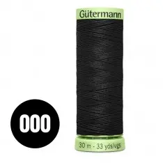 Gütermann Filato Punti Decorativi e Occhielli Nero 30M (000)