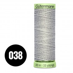 Gütermann Zierstich- Und Knopflochfaden Hell Grau 30M (038)