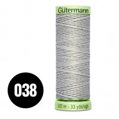 Gütermann Filato Punti Decorativi e Occhielli Grigio Chiaro 30M (038)