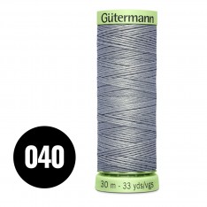 Gütermann Zierstich- Und Knopflochfaden Stahl Grau 30M (040)