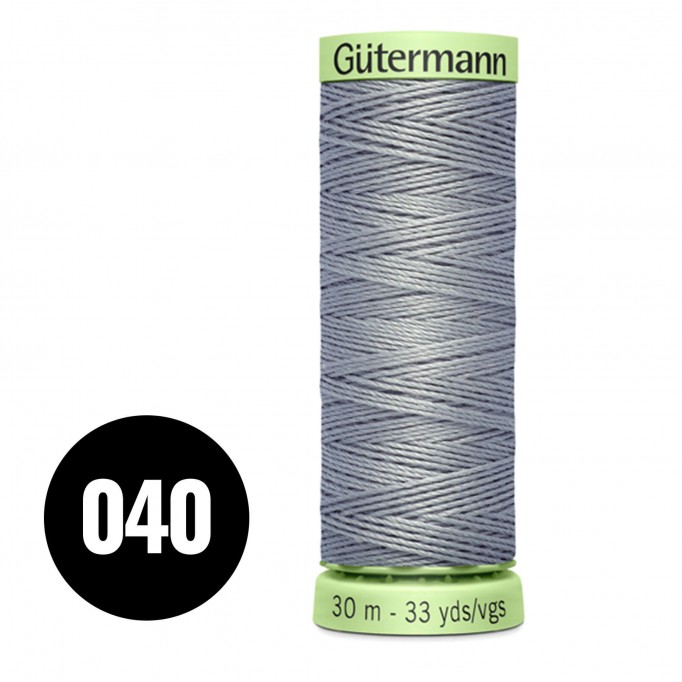 Gütermann Pyntestings- Og Knaphulstråd Stålgrå 30M (040) - (Sytilbehør)