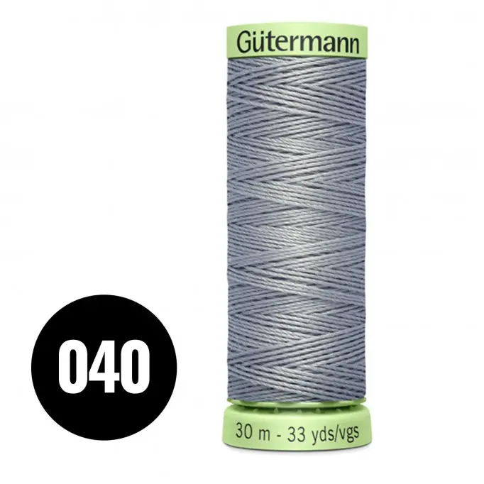 Gütermann Filato Punti Decorativi e Occhielli Grigio Acciaio30M (040) - (Merceria)