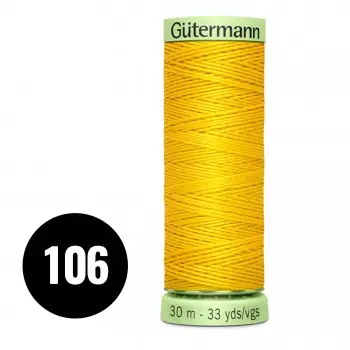 Gütermann Ornamental And Button Hole Thread Yellow 30M (106)