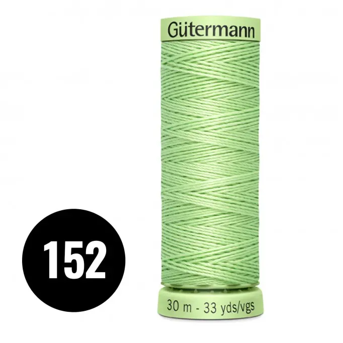 Gütermann Ornamental And Button Hole Thread Light Green 30M (152) - (Haberdashery)