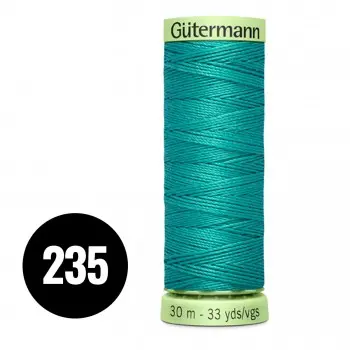 Gütermann Ornamental And Button Hole Thread Turquoise Green 30M (235)