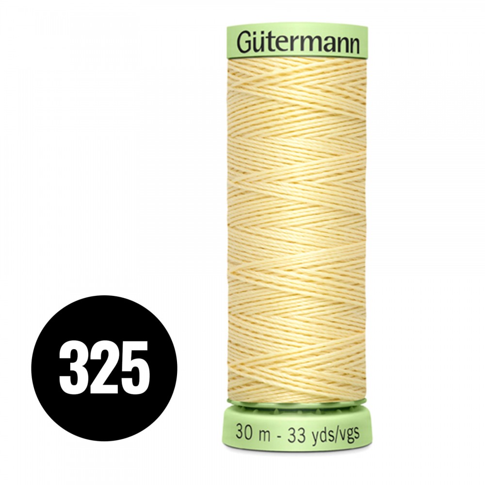 Gütermann Pyntestings- Og Knaphulstråd Råhvid Gul 30M (325)