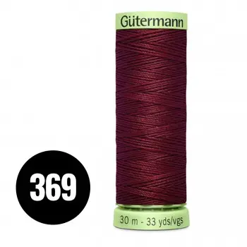 Gütermann Ornamental And Button Hole Thread Bordeaux 30M (369)
