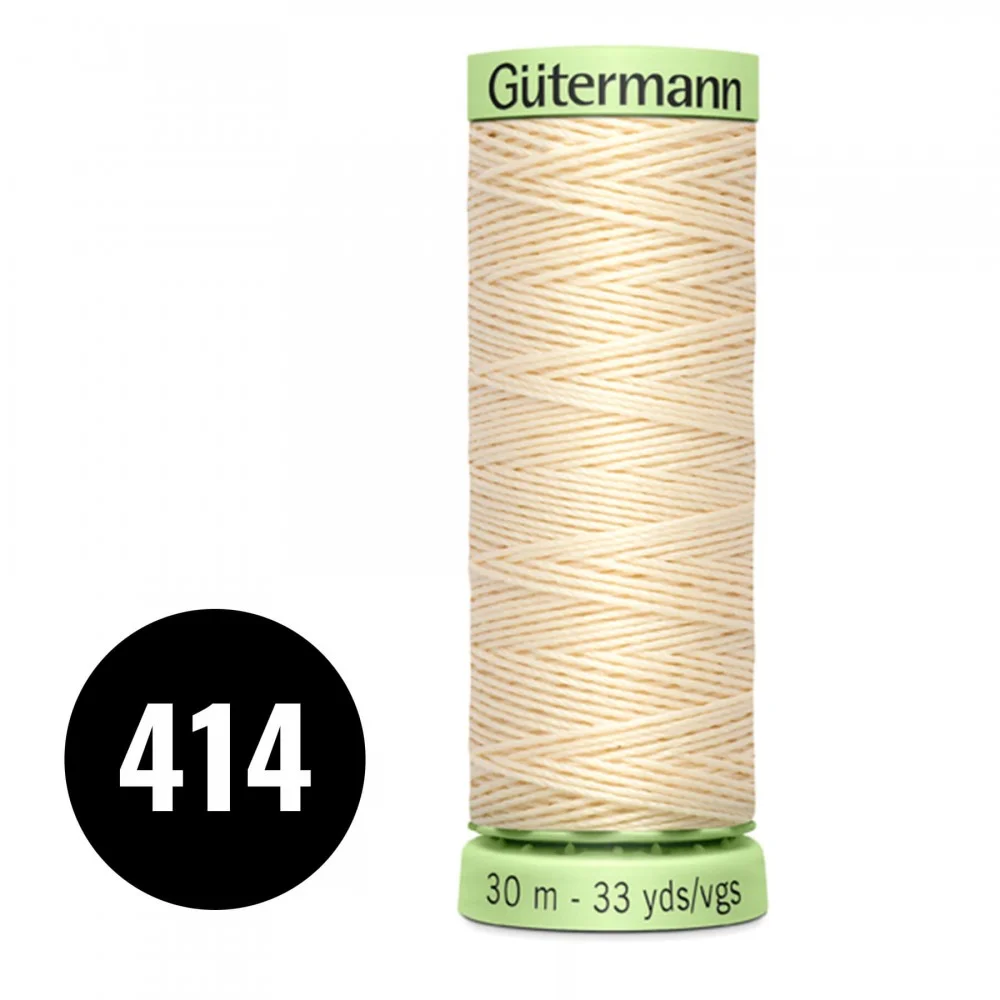 Gütermann Pyntestings- Og Knaphulstråd Flødefarvet 30M (414)