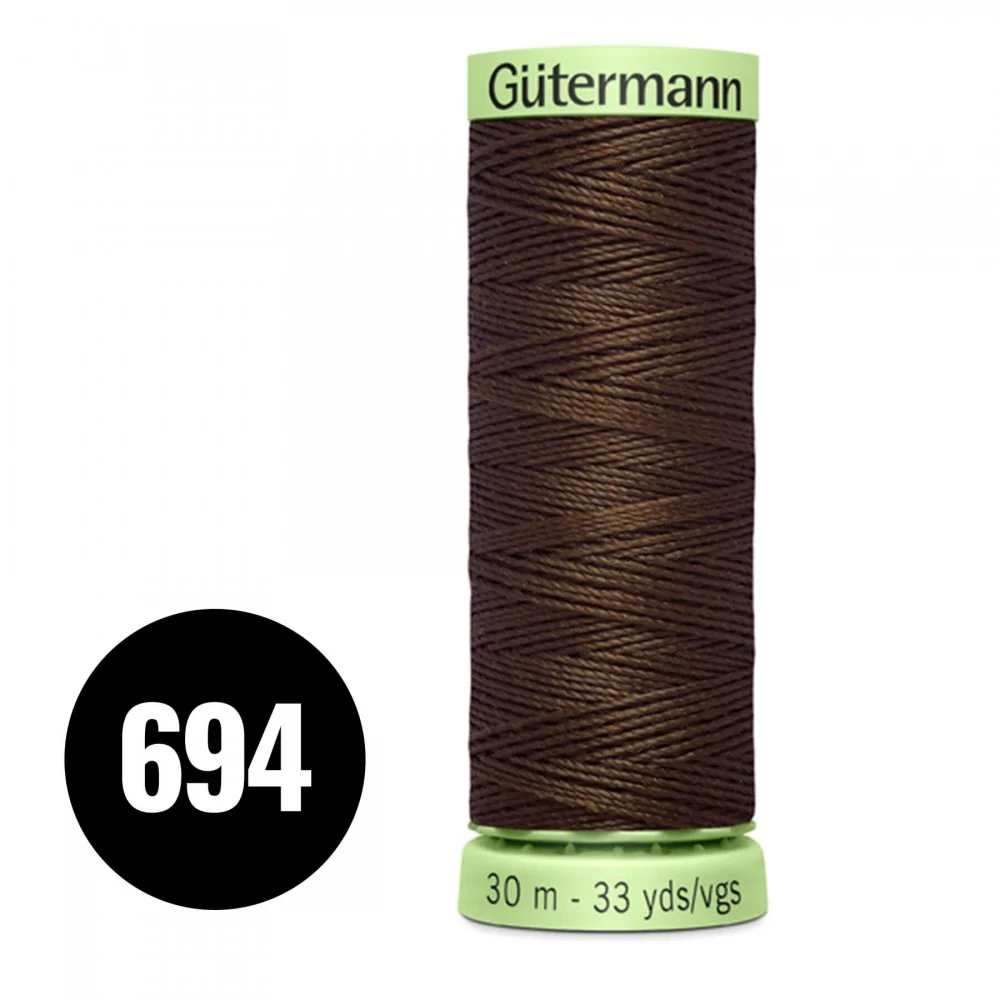 Gütermann Pyntestings- Og Knaphulstråd Brun 30M (694)