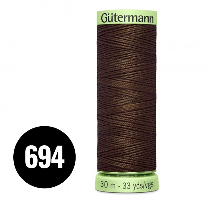 Gütermann Fil à Coudre Super Résistant Brun 30M (694) - (Mercerie)