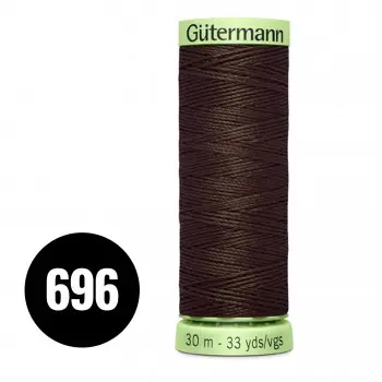 Gütermann Ornamental And Button Hole Thread Dark Brown 30M (696)