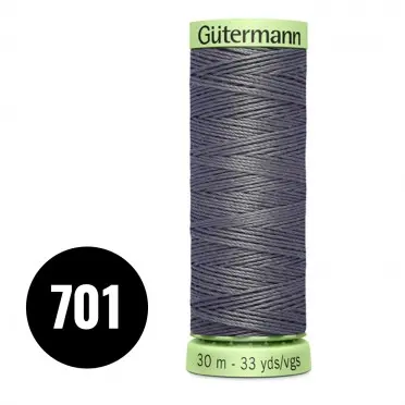 Gütermann Fil à Coudre Super Résistant Anthracite 30M (701) - (Mercerie)