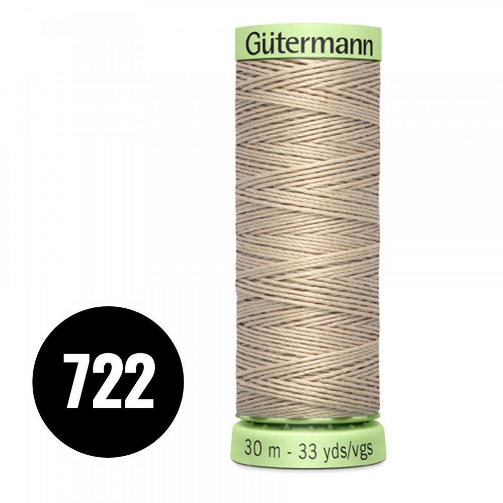 Gütermann Pyntestings- Og Knaphulstråd Beige Flødefarvet 30M (722)