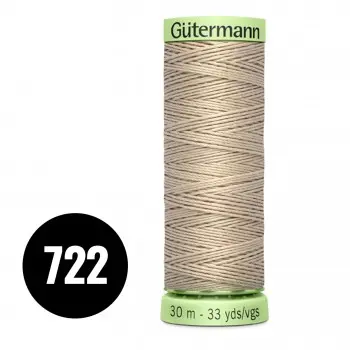 Gütermann Ornamental And Button Hole Thread Beige Cream 30M (722)