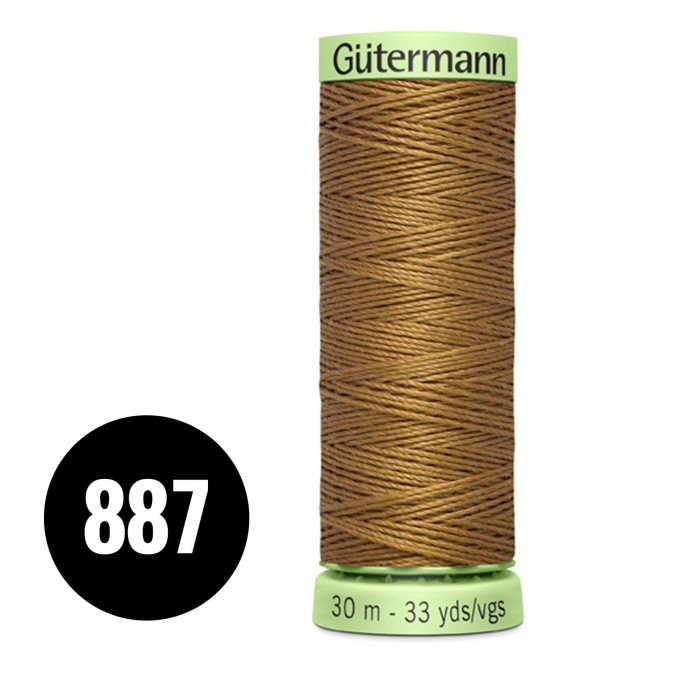 Gütermann Filato Punti Decorativi e Occhielli Bronzo 30M (887) - (Merceria)