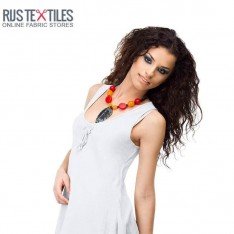 Stretch Linen Fabric White