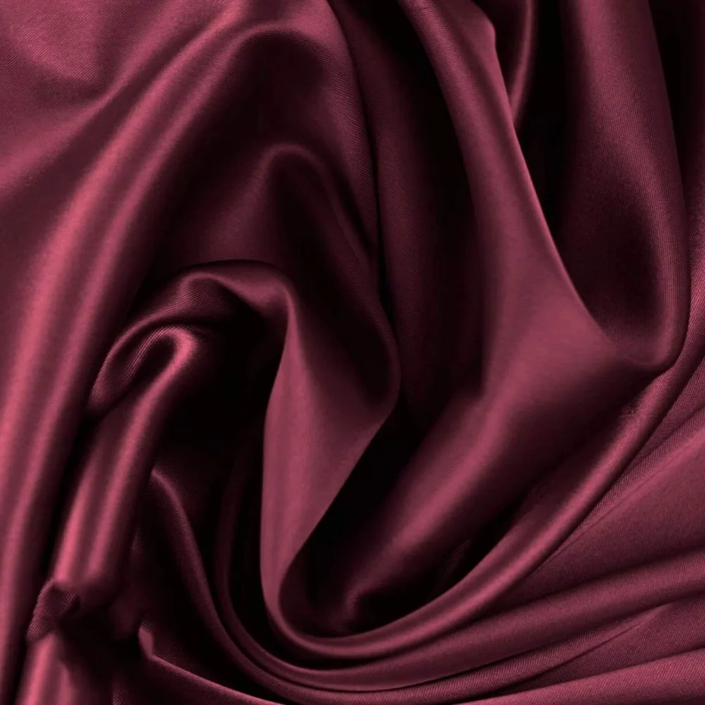Tessuto Raso Di Seta Stretch Bordeaux Tessuto Raso Di Seta Stretch Bordeaux