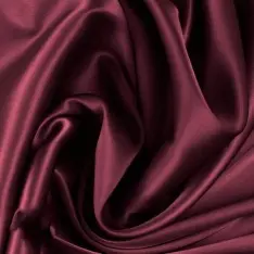 Tessuto Raso Di Seta Stretch Bordeaux