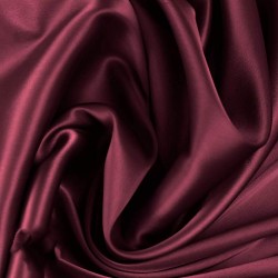 Stretch Seidensatin Stoff Bordeaux