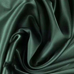 Silk Stretch Satin Fabric Dark Green