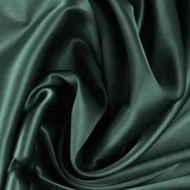 Tissu Satin De Soie Stretch Vert Foncé - (Tissus De Mode)