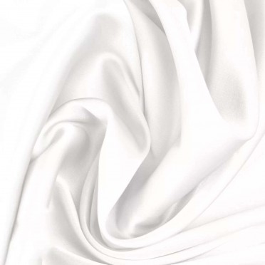 Stretch Seidensatin Stoff Ecru - (Modestoffe)
