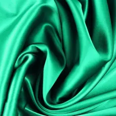 Stretch Zijde Satijn Stof Smaragdgroen