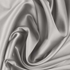 Silk Stretch Satin Fabric Grey