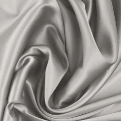 Silk Stretch Satin Fabric Grey Silk Stretch Satin Fabric Grey