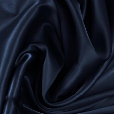 Stretch Seidensatin Stoff Marine 
