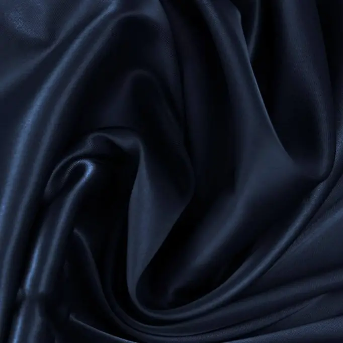 Tessuto Raso Di Seta Stretch Marina - (Tessuti Moda)