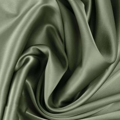 Stretch Seidensatin Stoff Olive