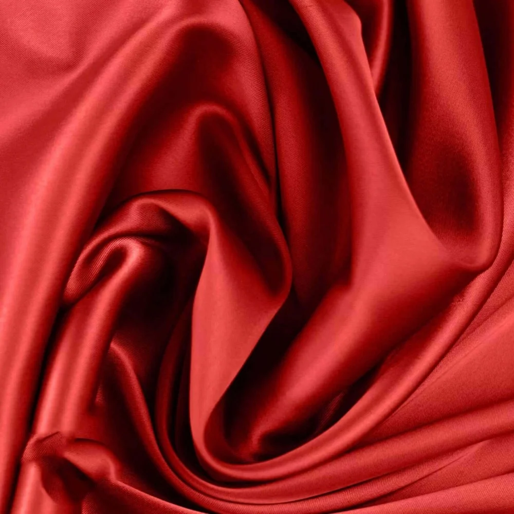 Tessuto Raso Di Seta Stretch Rosso Tessuto Raso Di Seta Stretch Rosso - (Tessuti Moda)