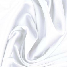 Silk Stretch Satin Fabric White