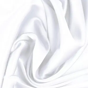 Stretch Seidensatin Stoff Weiß - (Modestoffe)