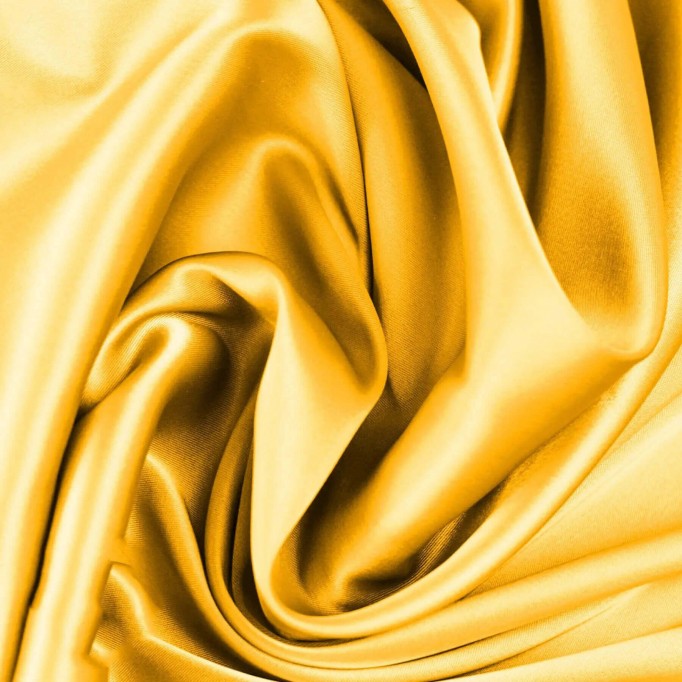 Tessuto Raso Di Seta Stretch Giallo - (Tessuti Moda)