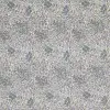 Rippstrick Jersey Stoff - Blüten-Mix Jeans Blau