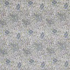 Dzianina Prążkowana Cienki Prążek - Mieszanka Kwiatowa Jeans