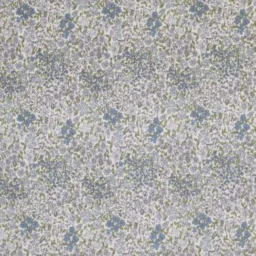 Rippstrick Jersey Stoff - Blüten-Mix Jeans Blau - (Jersey Stoffe)