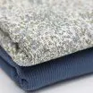Rib Knit Jersey Fabric - Blossom Mix Jeans Blue Rib Knit Jersey Fabric - Blossom Mix Jeans Blue - (Jersey Fabrics)
