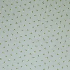 Rib Knit Jersey Fabric Printed - Clover Leaf Dusty Green Rib Knit Jersey Fabric Printed - Clover Leaf Dusty Green