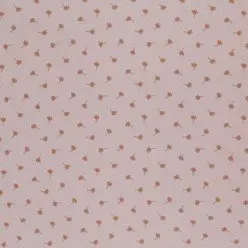Rib Knit Jersey Fabric Printed - Clover Leaf Nude Pink Rib Knit Jersey Fabric Printed - Clover Leaf Nude Pink
