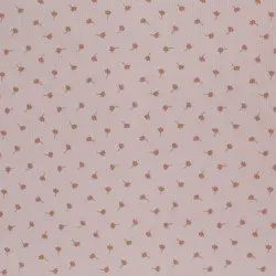 Dzianina Prążkowana Prążek Wzorzyste - Liść Koniczyny Nagi Różowy