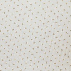 Tessuto Jersey Di Cotone Costine Stampato - Foglia Di Trifoglio Sabbia Beige 