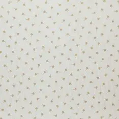 Rib Knit Jersey Fabric Printed - Clover Leaf Sand Beige  Rib Knit Jersey Fabric Printed - Clover Leaf Sand Beige