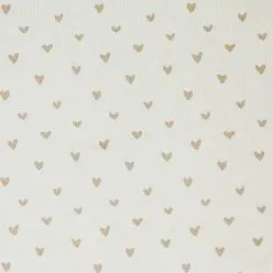 Rib Knit Jersey Fabric Printed - Hearts Sand Beige Rib Knit Jersey Fabric Printed - Hearts Sand Beige