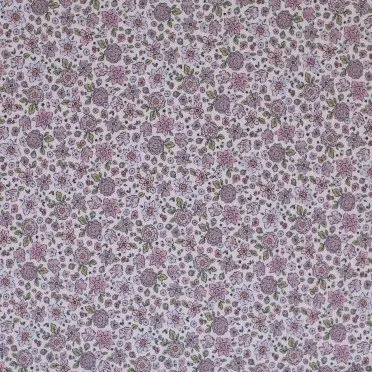Rippstrick Jersey Stoff - Blumenfeld Flieder | Rijs Textiles Rippstrick Jersey Stoff - Blumenfeld Flieder - (Jersey Stoffe)