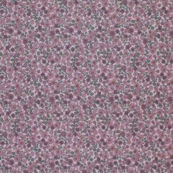 Rib Knit Jersey Fabric - Sweet Little Flowers Raspberry